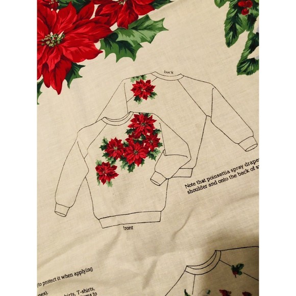 NOS VIP Cut & Sew Fabric Panel VTG Christmas Wearable Art Appliqué Tops & Bags - Picture 10 of 12